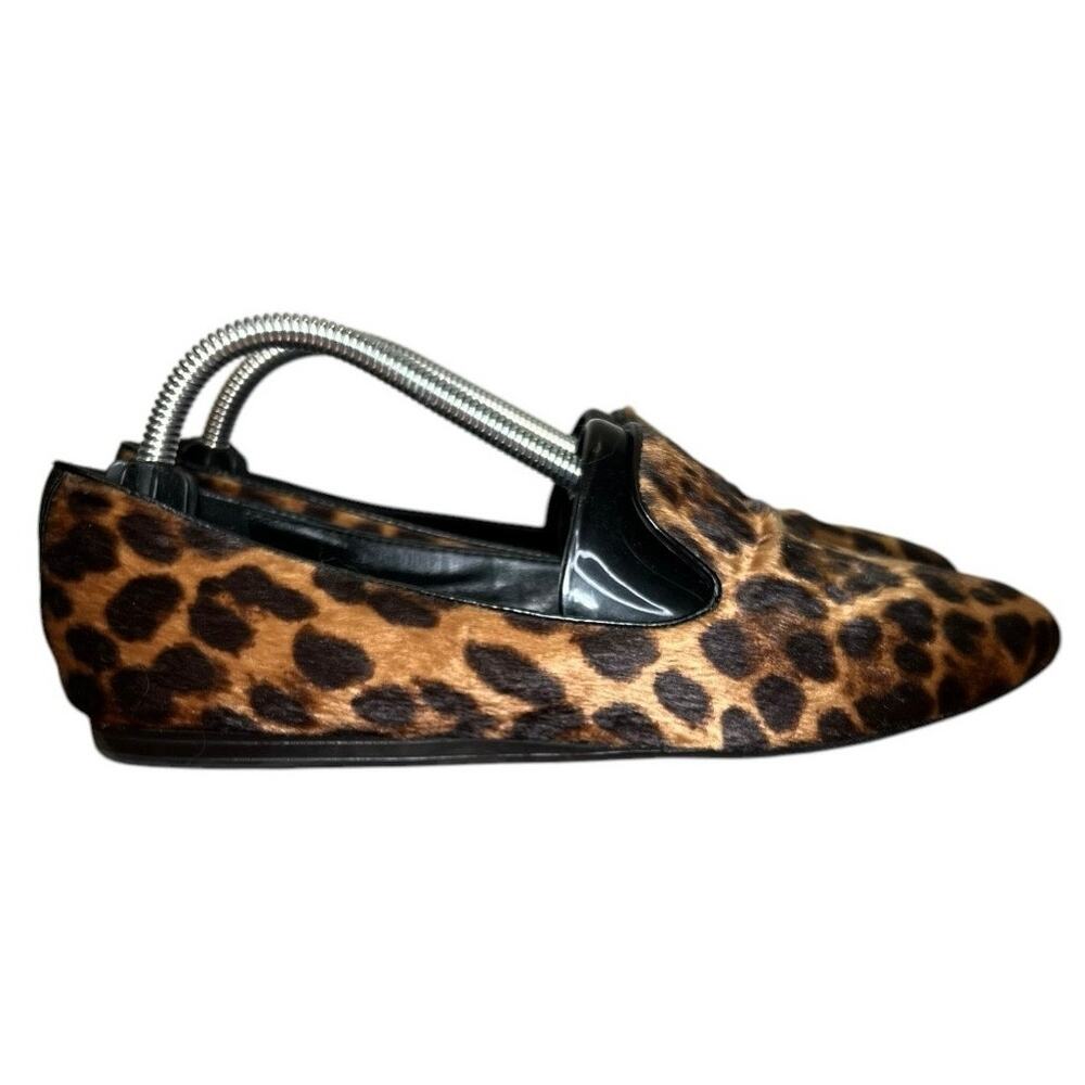 Leopard Print Loafers Almond Toe Flats Size 7M Nine West - Picture 16 of 16